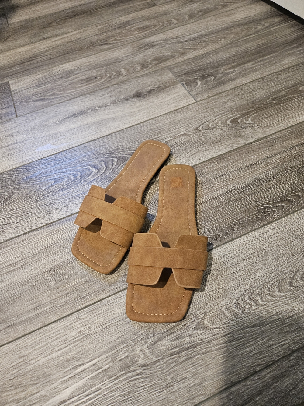 Women’s Tan Suede Slide Sandals - Classic Slip-On